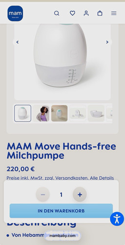 Mam move hands free milchpumpe - mam,